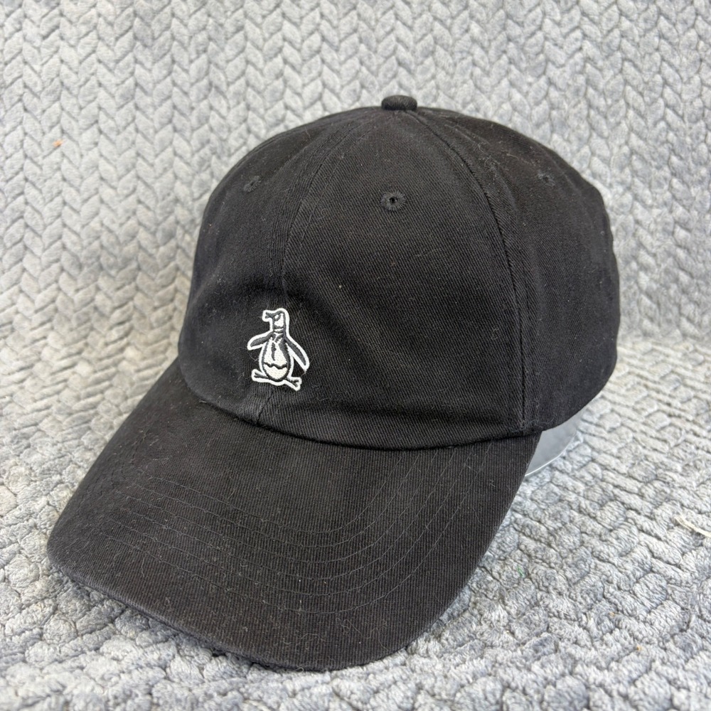 Original Penguin Mens Black Cotton Baseball Cap Dad Hat Embroidered Logo OSFM